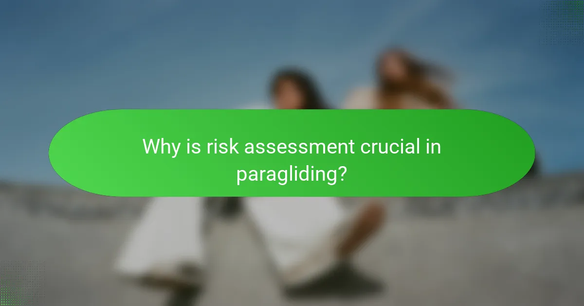 Why is risk assessment crucial in paragliding?